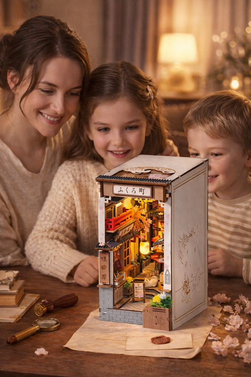 Book Nook Japonais 3D en Bois