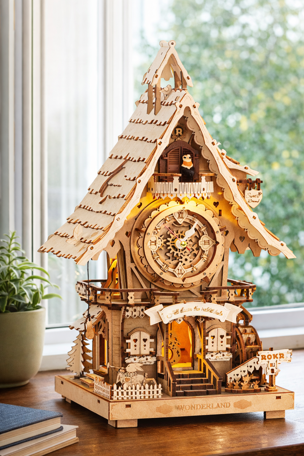 Horloge Coucou 3D en Bois