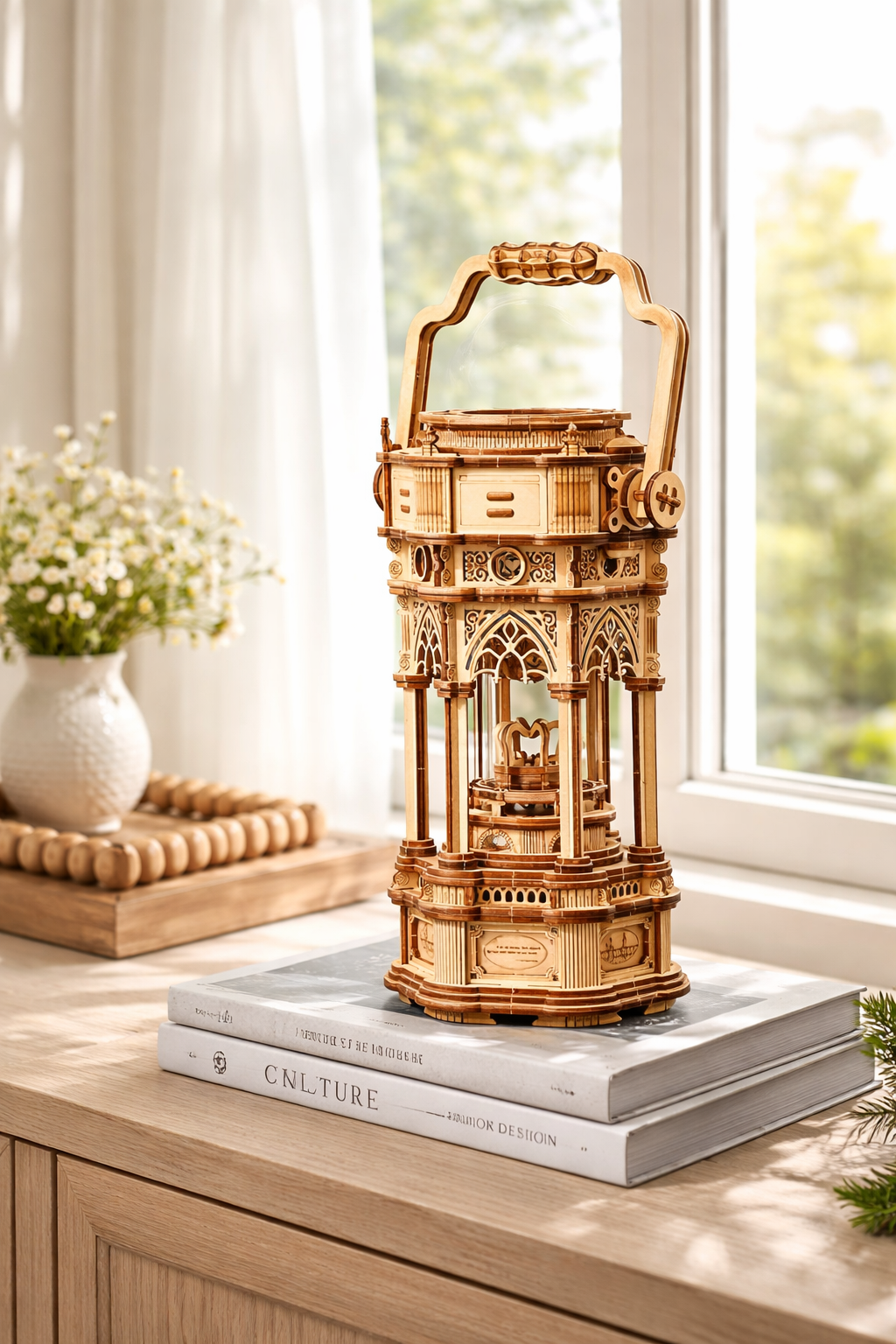 Lanterne Musicale 3D en Bois